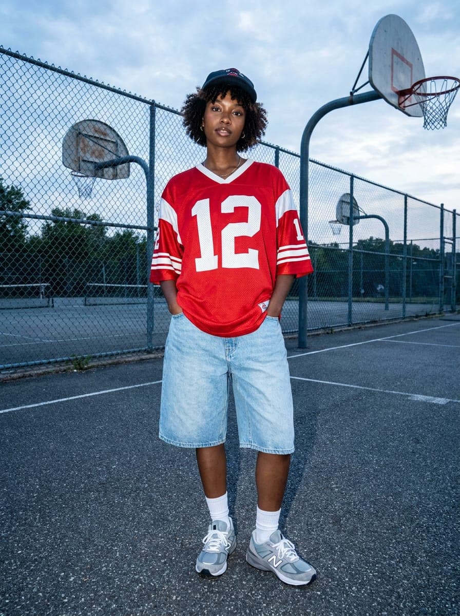Sporty outfit, full body, members-only preview